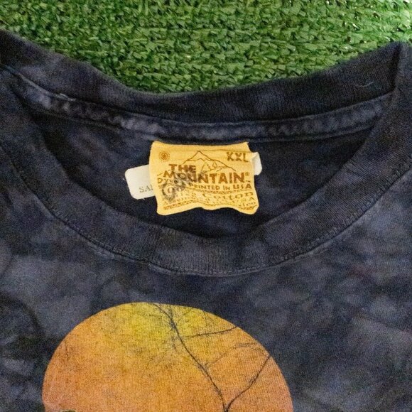 VINTAGE 1995 THE MOUNTAIN MENS T SHIRT GINA GRAY ALL OVER PRINT TIE DYE SIZE XXL - Picture 2 of 4